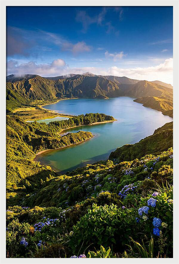 Sete Cidades Twin Lakes At Golden Hour