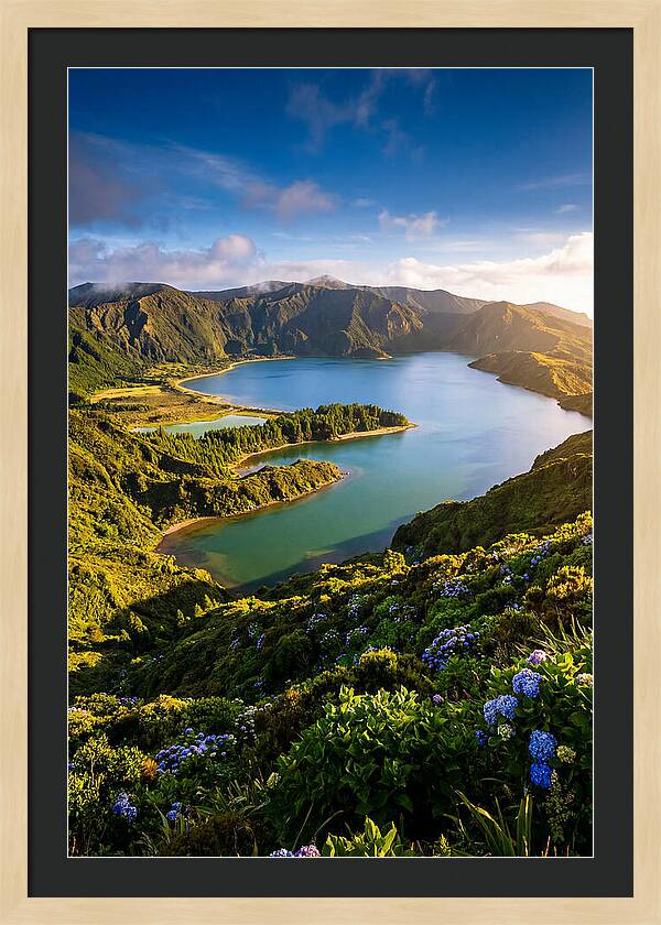 Sete Cidades Twin Lakes At Golden Hour