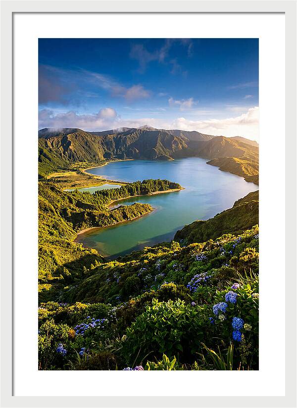 Sete Cidades Twin Lakes At Golden Hour