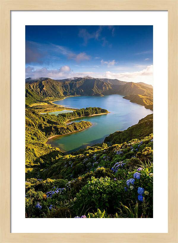 Sete Cidades Twin Lakes At Golden Hour