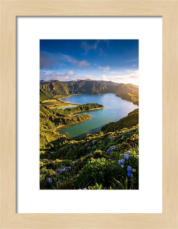 Sete Cidades Twin Lakes At Golden Hour