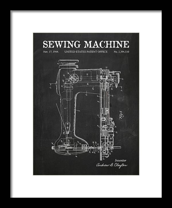 Sewing Machine Chalkboard Patent Us2394510a
