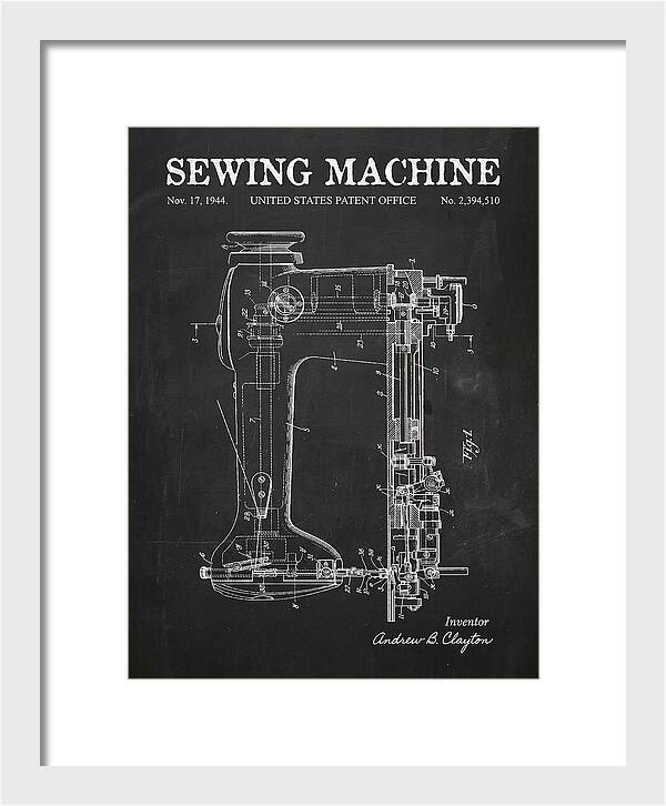 Sewing Machine Chalkboard Patent Us2394510a