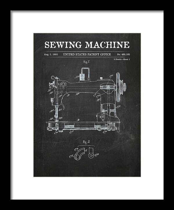 Sewing Machine Chalkboard Patent Us480181a
