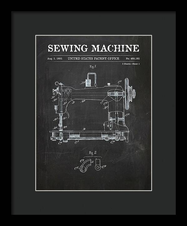 Sewing Machine Chalkboard Patent Us480181a