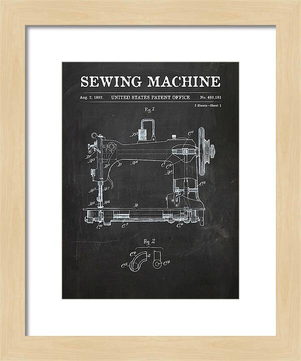 Sewing Machine Chalkboard Patent Us480181a