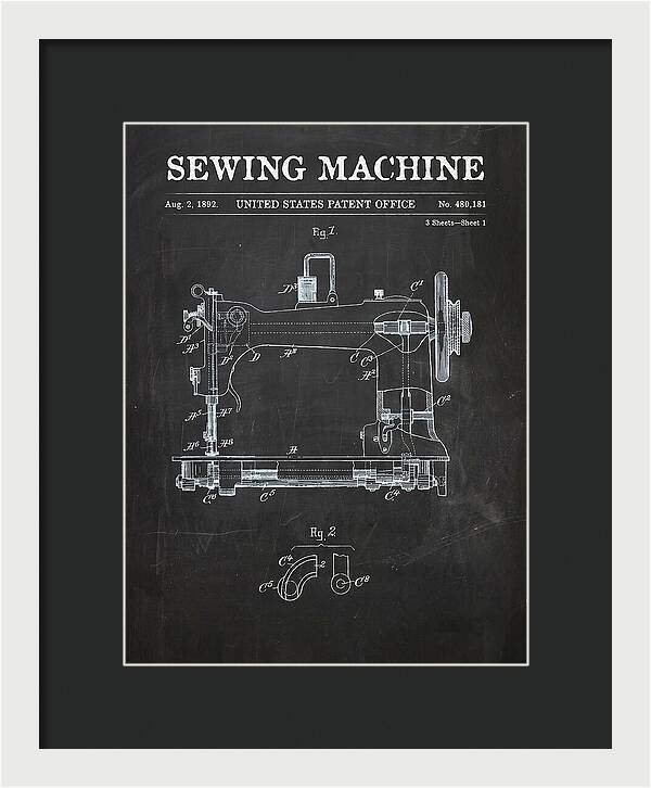 Sewing Machine Chalkboard Patent Us480181a