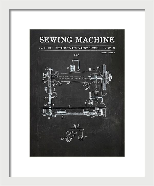 Sewing Machine Chalkboard Patent Us480181a