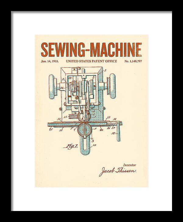 Sewing Machine Retro Patent Us1149797