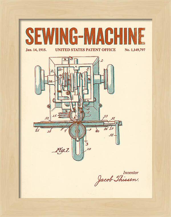 Sewing Machine Retro Patent Us1149797
