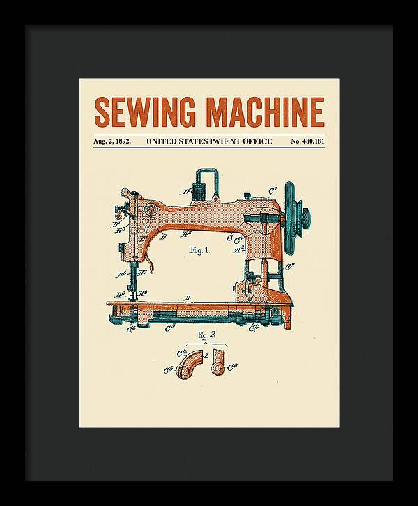 Sewing Machine Retro Patent Us480181a