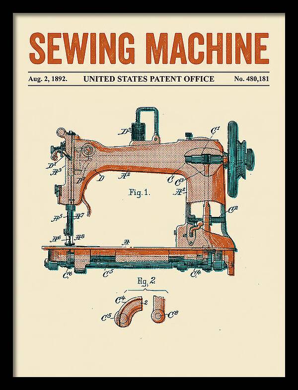 Sewing Machine Retro Patent Us480181a
