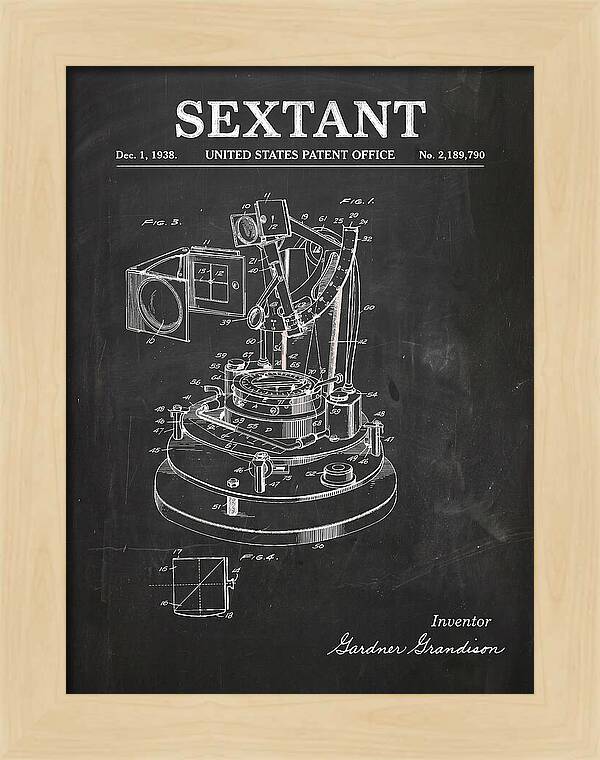 Sextant Chalkboard Patent Us2189790