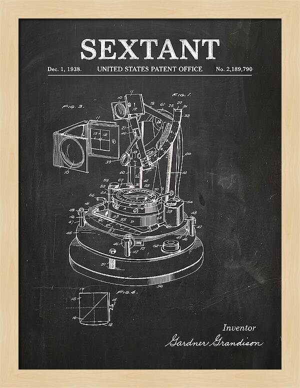 Sextant Chalkboard Patent Us2189790
