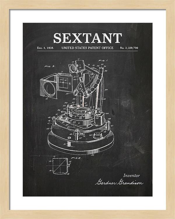 Sextant Chalkboard Patent Us2189790