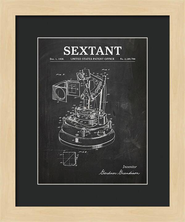 Sextant Chalkboard Patent Us2189790