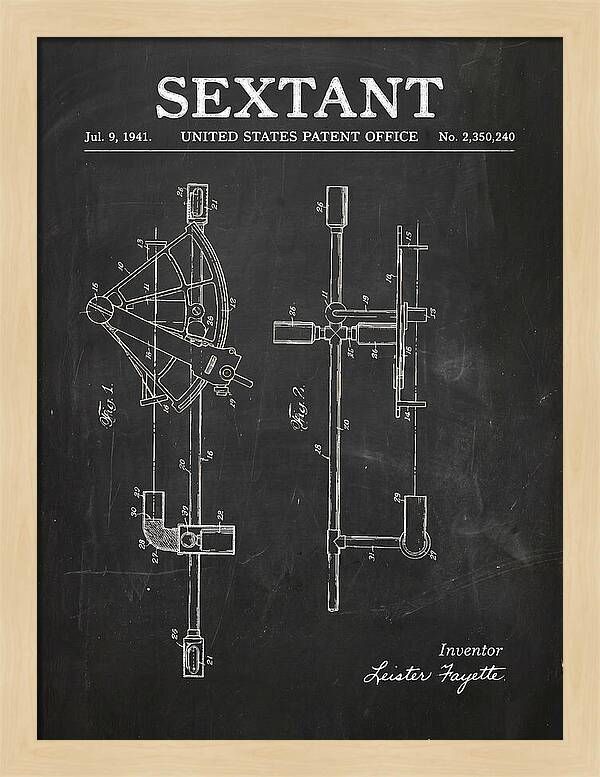 Sextant Chalkboard Patent Us2350240
