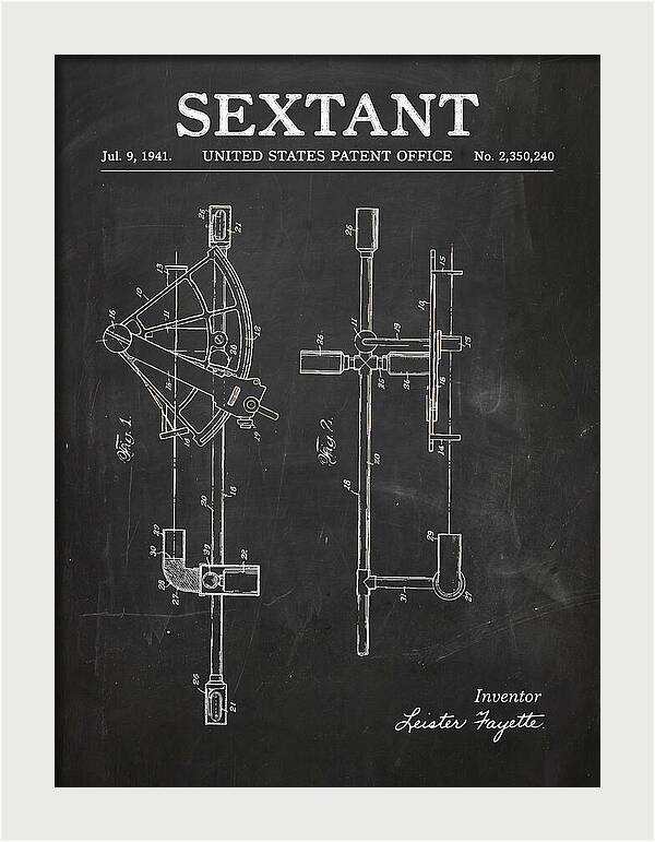 Sextant Chalkboard Patent Us2350240