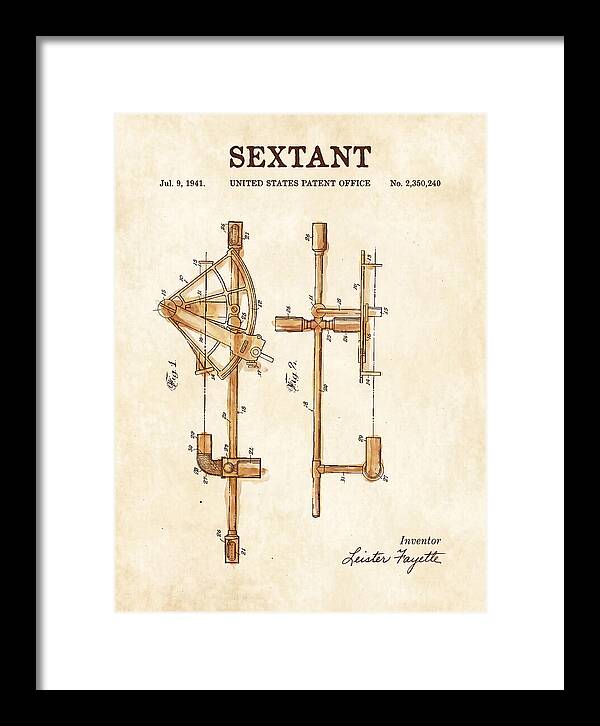 Sextant Watercolor Patent Us2350240