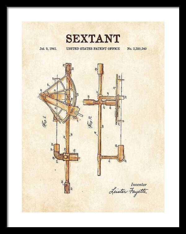 Sextant Watercolor Patent Us2350240
