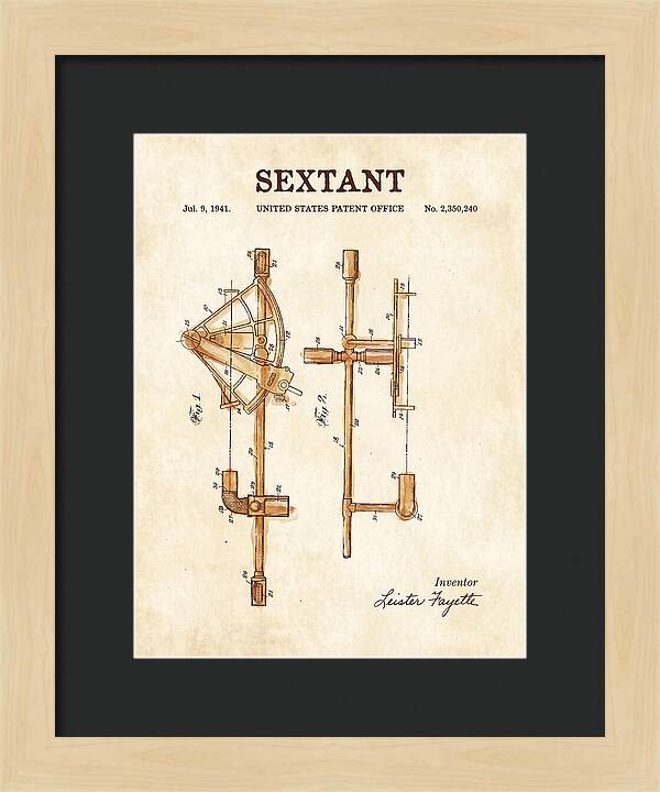 Sextant Watercolor Patent Us2350240