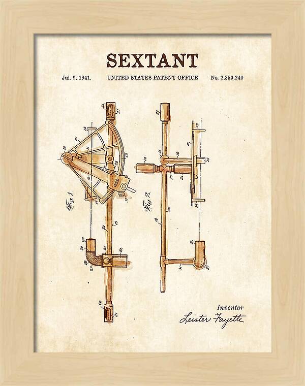 Sextant Watercolor Patent Us2350240