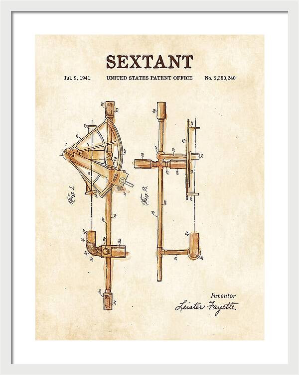 Sextant Watercolor Patent Us2350240