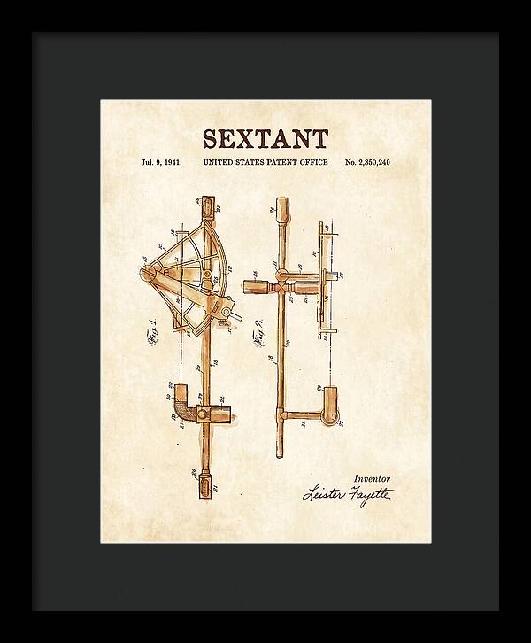 Sextant Watercolor Patent Us2350240