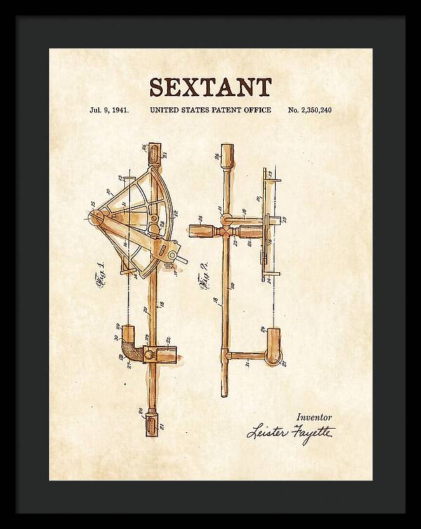 Sextant Watercolor Patent Us2350240