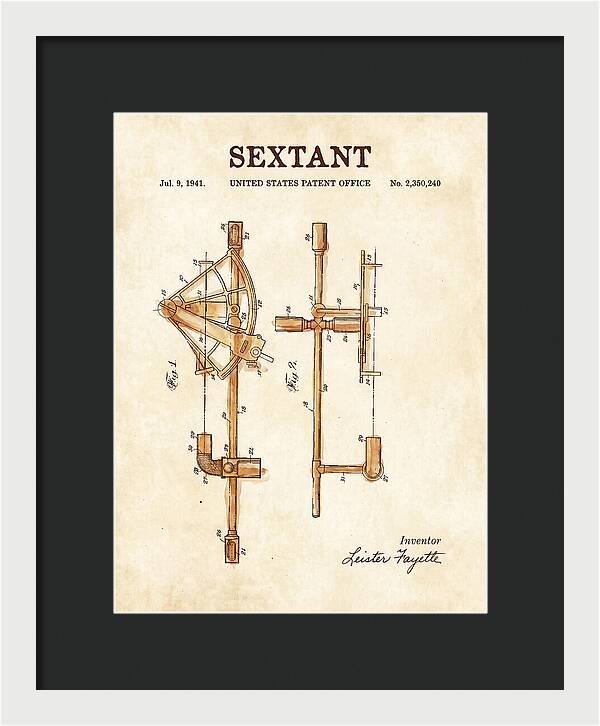 Sextant Watercolor Patent Us2350240