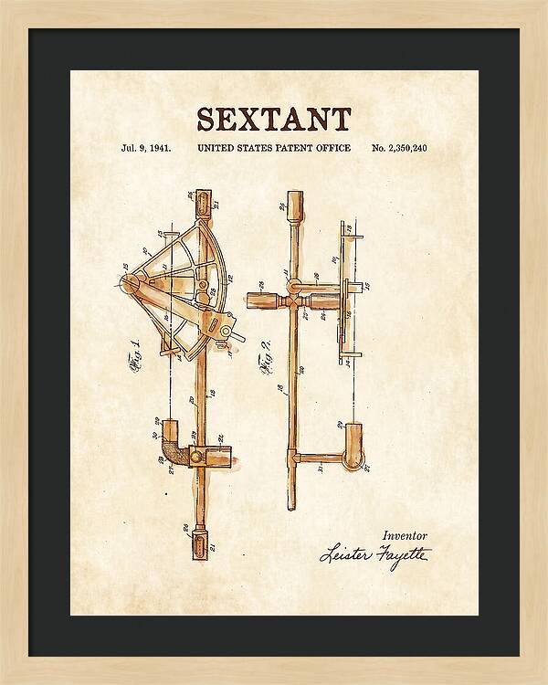 Sextant Watercolor Patent Us2350240
