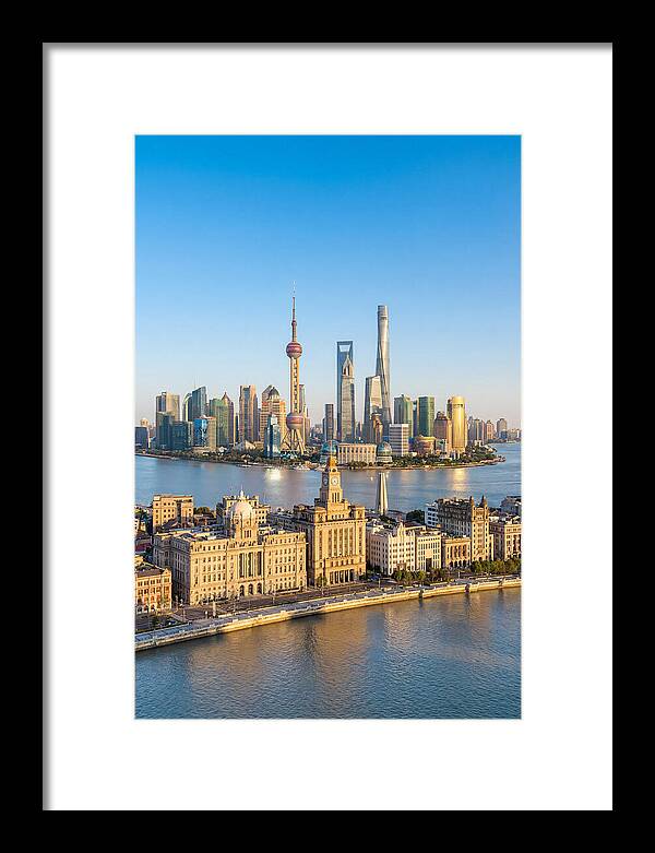 Shanghai Bund Skyline At Dusk
