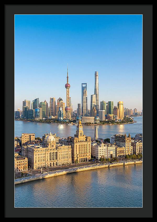 Shanghai Bund Skyline At Dusk