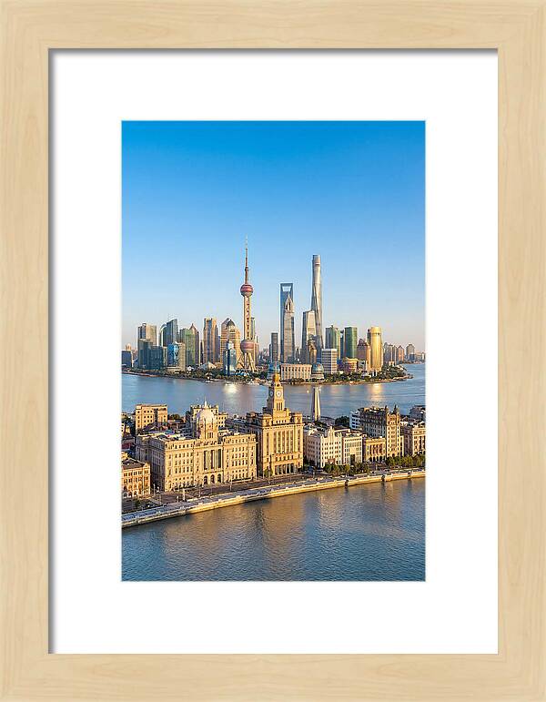 Shanghai Bund Skyline At Dusk