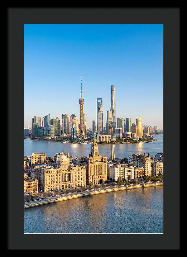 Shanghai Bund Skyline At Dusk