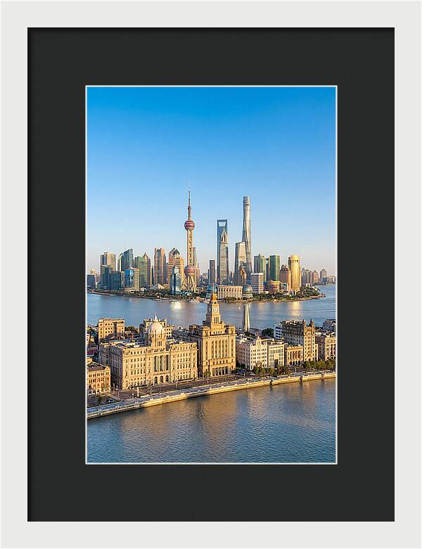 Shanghai Bund Skyline At Dusk
