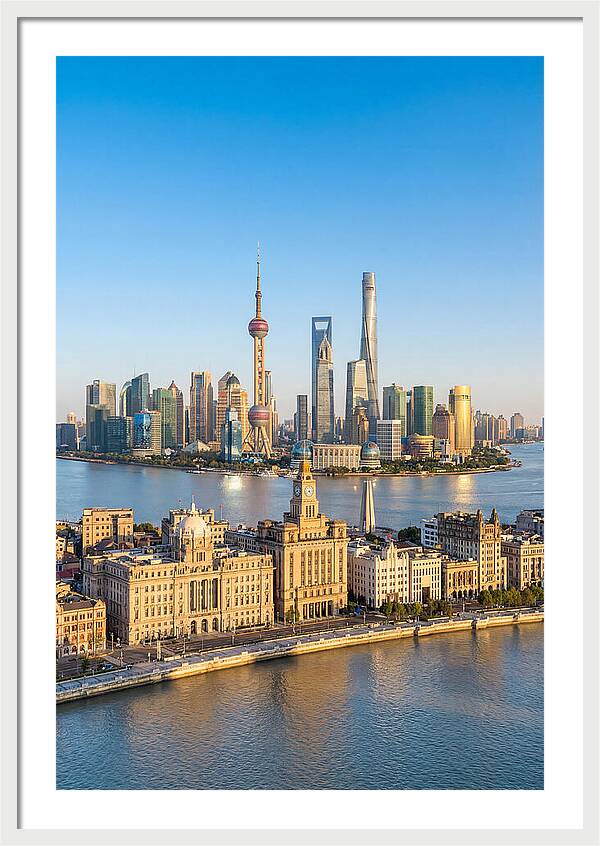 Shanghai Bund Skyline At Dusk