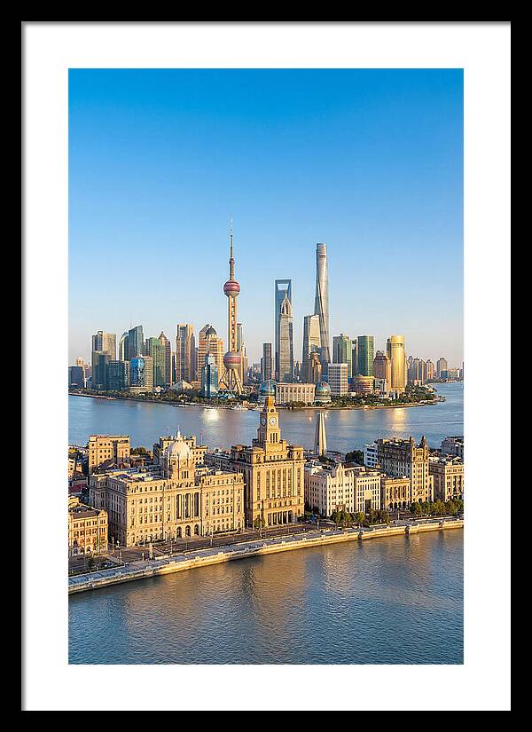 Shanghai Bund Skyline At Dusk