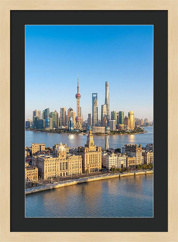 Shanghai Bund Skyline At Dusk