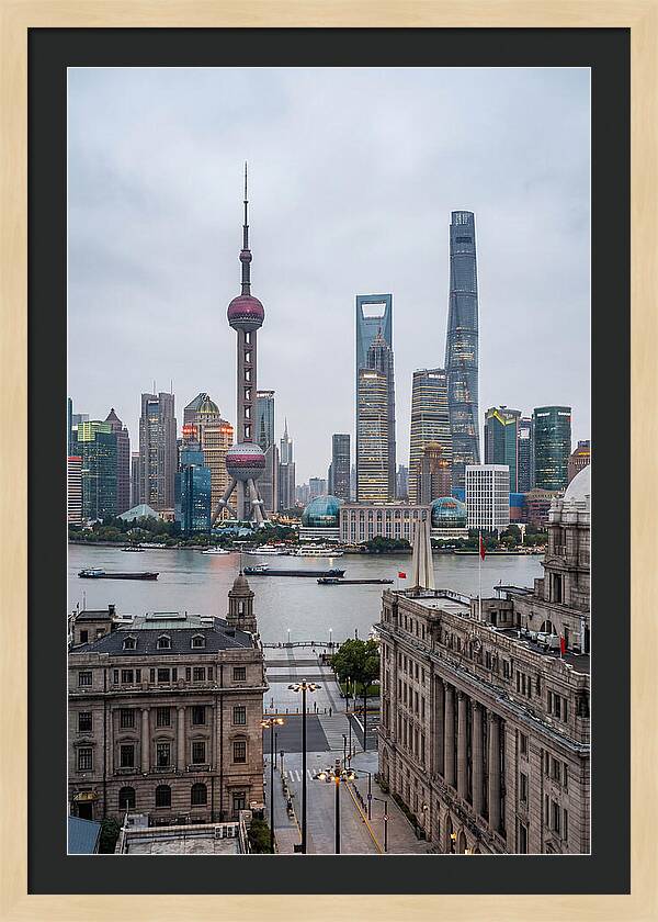 Shanghai Bund Skyline View
