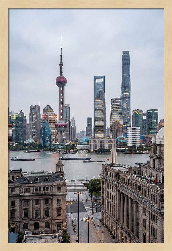 Shanghai Bund Skyline View