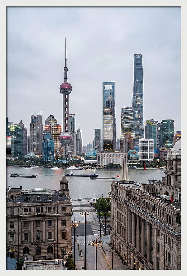 Shanghai Bund Skyline View