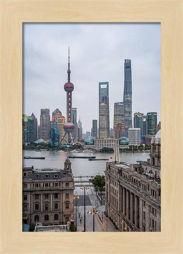 Shanghai Bund Skyline View