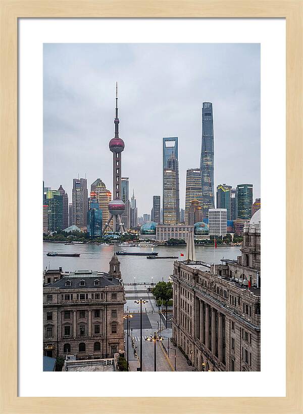 Shanghai Bund Skyline View