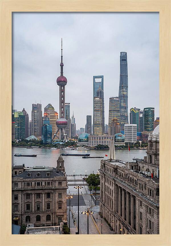 Shanghai Bund Skyline View