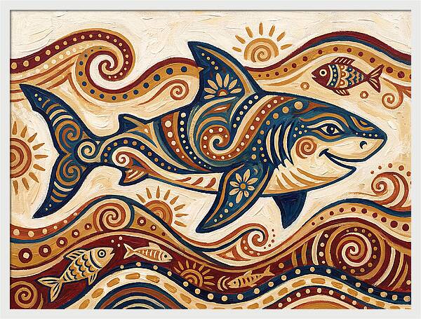 Shark Folk Art