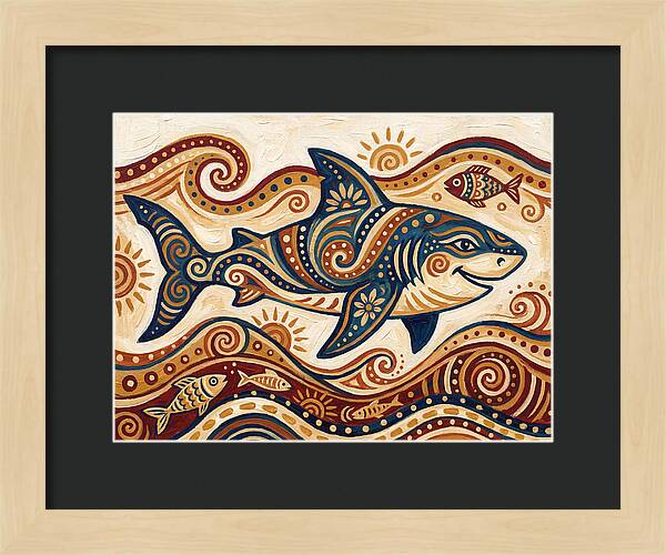 Shark Folk Art
