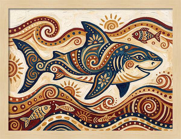Shark Folk Art