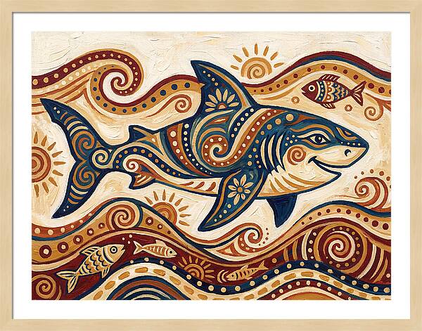Shark Folk Art