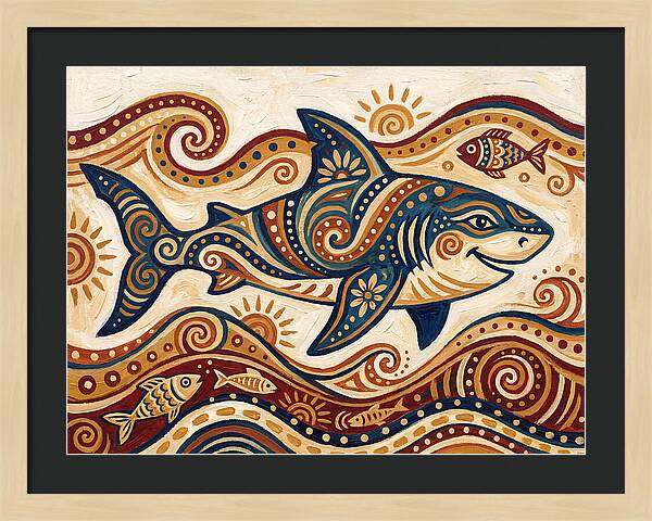 Shark Folk Art